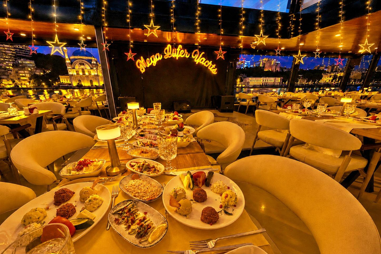 Istanbul: New Year's Eve Bosphorus Cruise w/ Dinner Option VIP Dinner Menu, Alcoholic Drinks, and Hotel Transfer