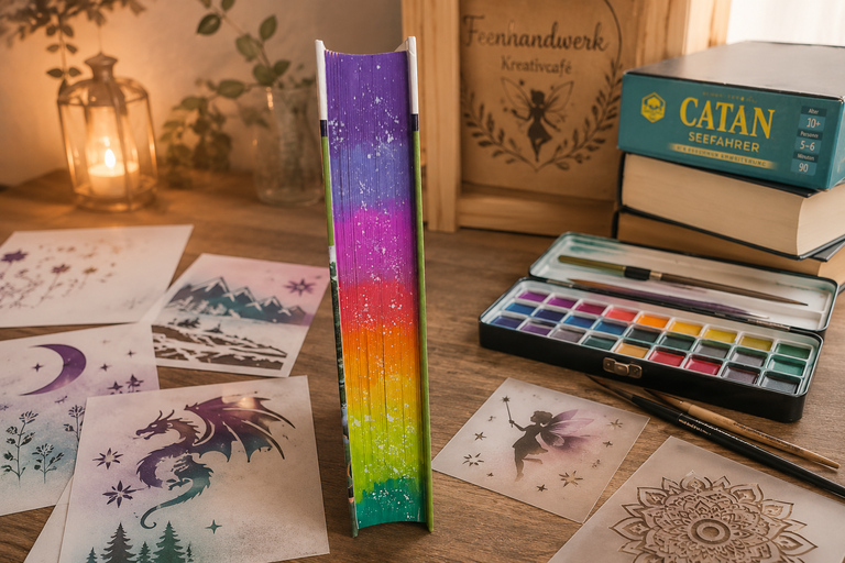Leipzig: Sprayed Edges Book Workshop with water colors