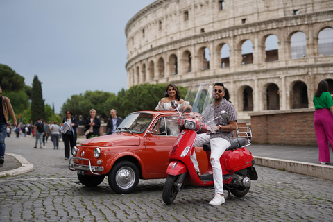 Timeless Rome: A Journey in Fiat 500 or Convertible Fiat 500 Shared Vintage Convertible Fiat 500 experience