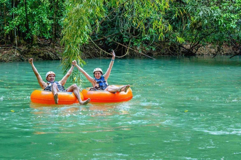 From Montego Bay: River Tubing / Dunn's River Falls Day Trip