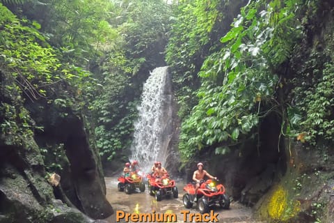 Bali ATV Ride through Waterfall & Water Rafting Package