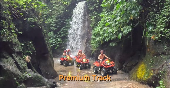 Bali ATV Ride through Waterfall & Water Rafting Package