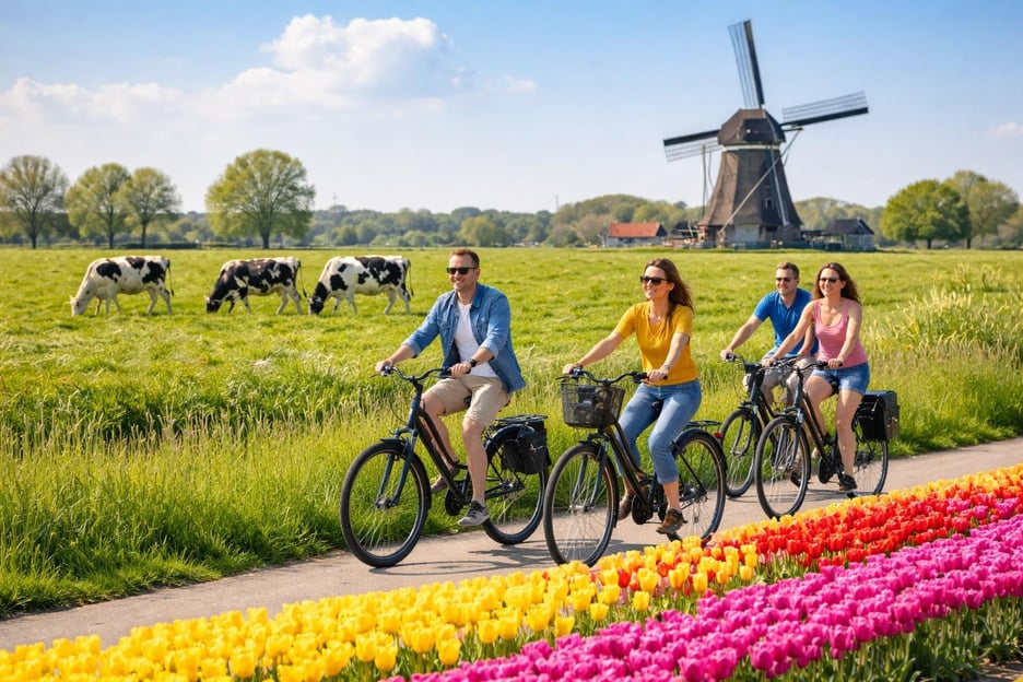 Amszterdam: Szélmalom és holland sajtfarm – túra elektromos biciklivel