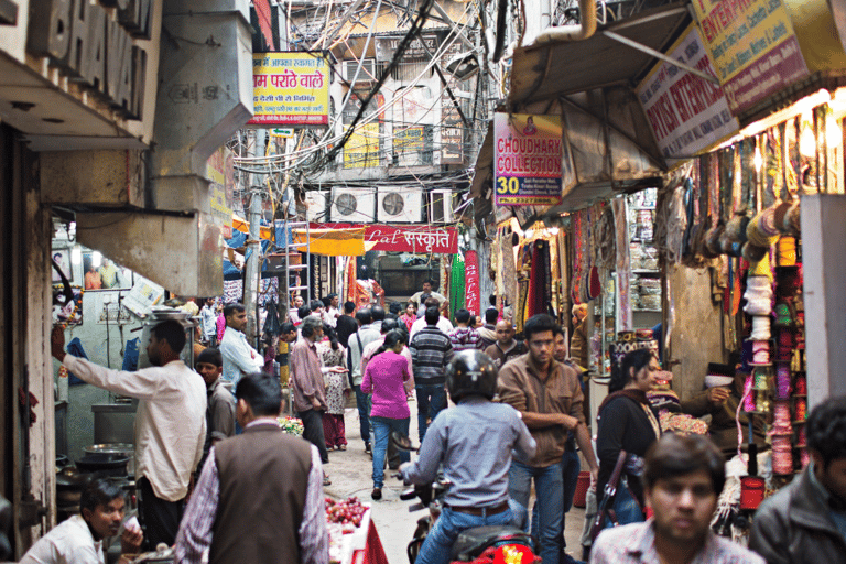 Rundtur i slummen i Old Delhi