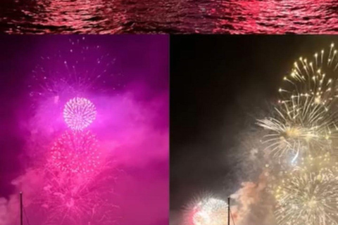 Atlantic Festival Funchal: Firework View from a Luxury Catamaran with Drink Atlantic Festival Funchal: Firework view from a luxury catamaran with a drink