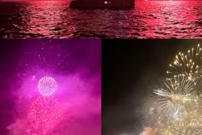 Atlantic Festival Funchal: Firework View from a Luxury Catamaran with Drink Atlantic Festival Funchal: Firework view from a luxury catamaran with a drink