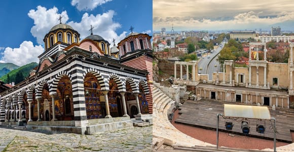 Von Sofia: Plovdiv und Rila-Kloster-Tour an einem Tag