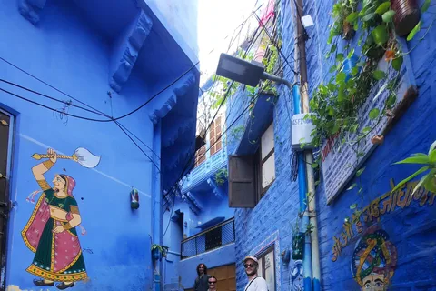 Excursão a pé pelo património da cidade azul de Jodhpur com comida local