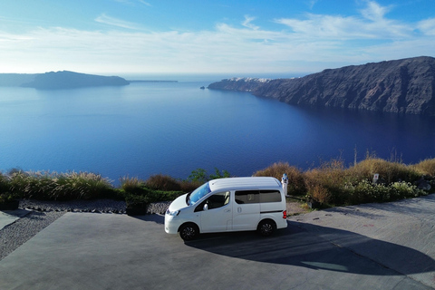Santorini: Red Sands to Peaks Drive with Pickup included