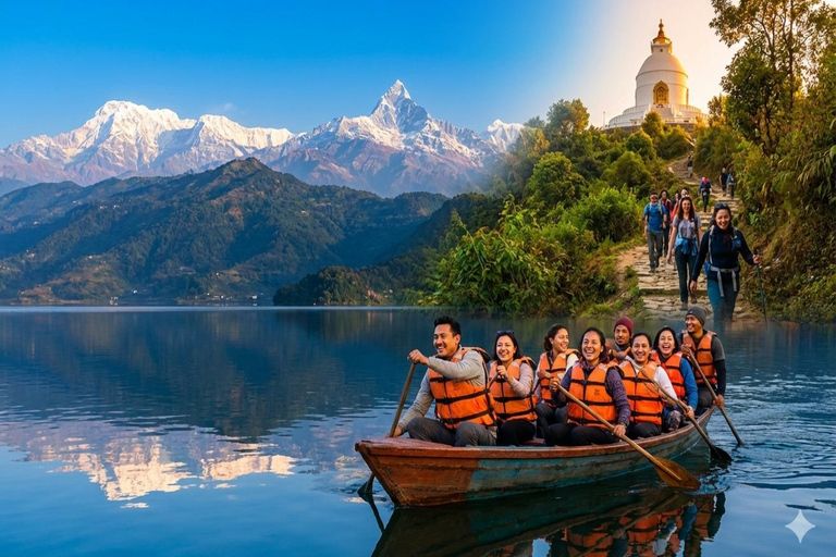 Pokhara: Queen Forest Hike to Santi Stupa & Lake Boating