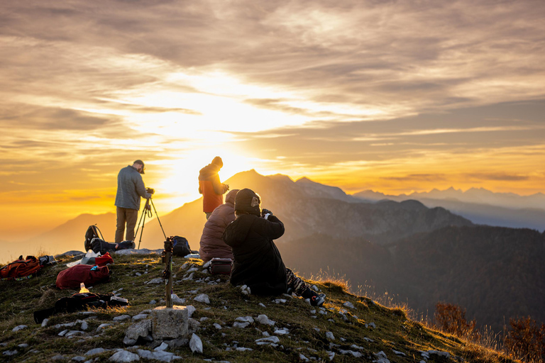 Randonnée et photoRandonnée et photo au coucher du soleil