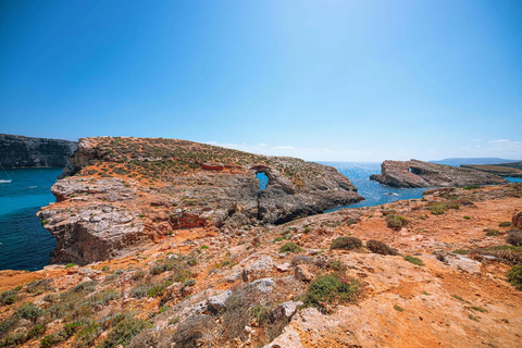 Malta: Tur och retur färja till Comino Blue Lagoon med/Gozo-alternativFrån Marfa: Marfa-Comino Blå lagunen-Marfa