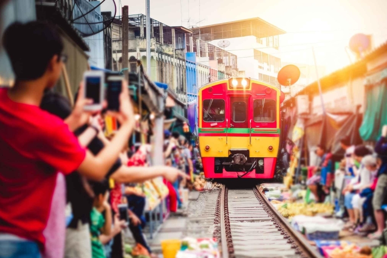 Bangkok : Marché des trains et marché flottant