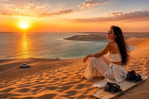 Doha: Shared Desert Safari with Camel Ride and Sandboarding Shared Tour with out camel ride