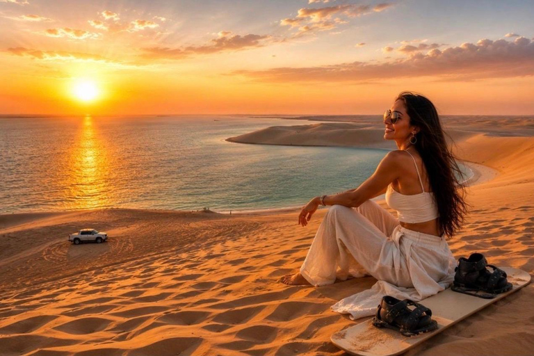 Doha: Shared Desert Safari with Camel Ride and Sandboarding Shared Tour with out camel ride