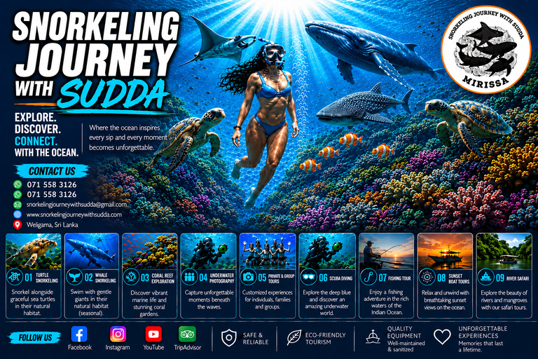 Sri Lanka: Whale Watching and Snorkeling Boat Tour