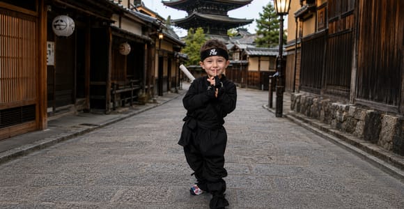 Kyoto: Kids’ Ninja Costume Rental Experience