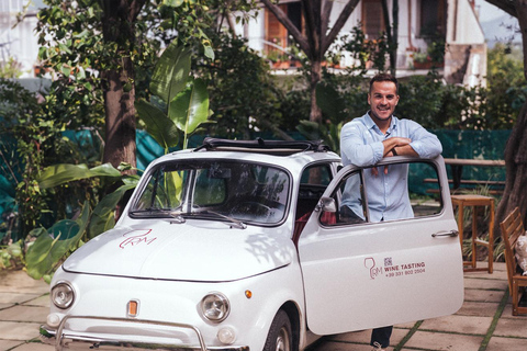 Lunch with wine tasting in Sorrento and pickup in a Fiat 500