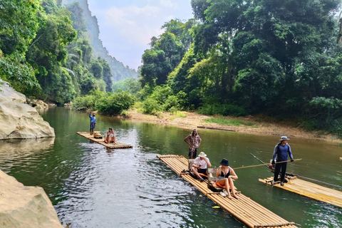 Khao Lak: Safari privado na selva de Khao Sok com rafting em bambu