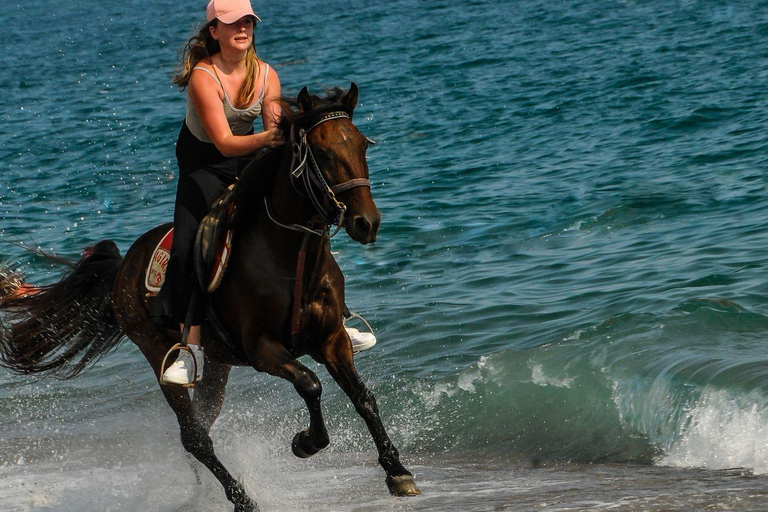 Horseback riding through dunes and pine forests to the beach in Side Horseback riding through dunes and pine forests to Side Beach
