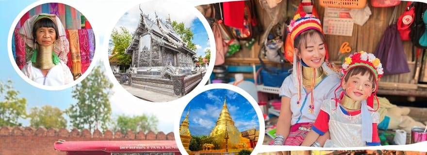 Village des Femmes Girafes, Temple d'Argent et Sites Principaux de Chiang Mai