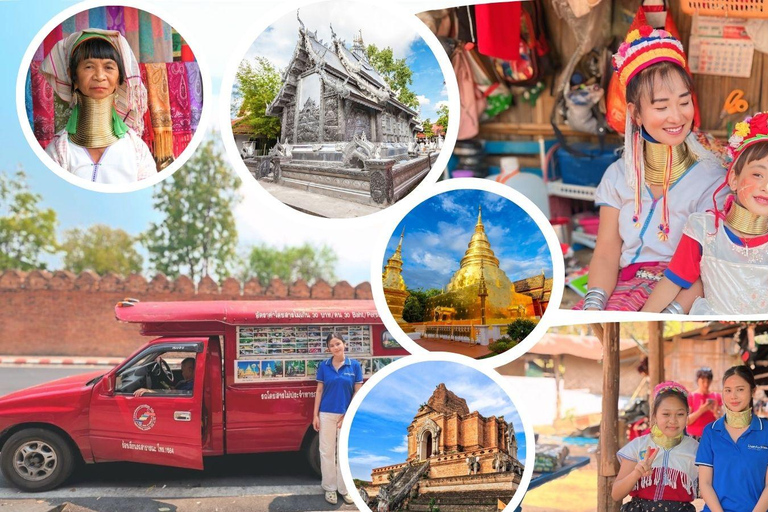 Long Neck Village, Silver Temple & Chiang Mai Top Sites Experience with temples entry tickets