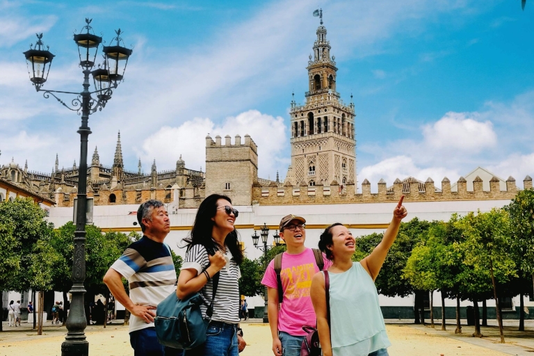 Sevilla: Koninklijk Alcazar en wandeltocht langs hoogtepunten van SevillaRoyal Alcazar & Hoogtepunten van Sevilla Walking Tour - Japans