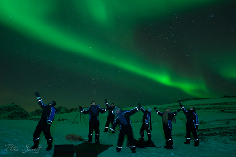 Tromsø : Excursion aux aurores boréales avec dîner et boissons chaudesTromsø : Visite des aurores boréales avec dîner et boissons chaudes