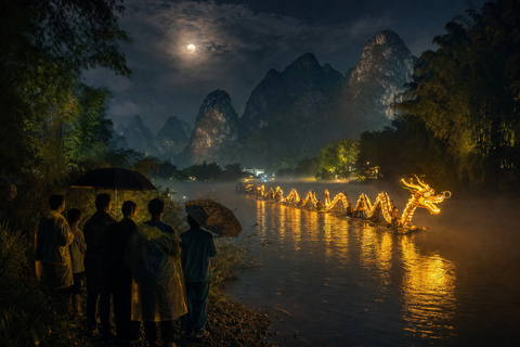 Yangshuo: Shangri-La Scenic Area & Yulong River Rafting Tour Half-Day Tour+Golden Dragon Viewing (Only Sat.)