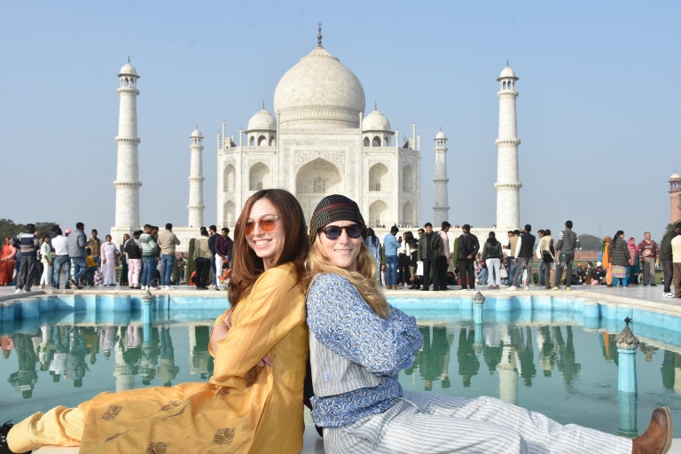 Visite du Taj Mahal au lever du soleil avec conservation des éléphants depuis DelhiVisite privée avec chauffeur et service guidé uniquement
