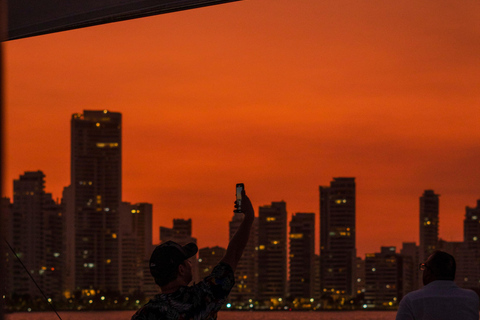 Cartagena: Sunset on Cartagena Bay aboard the Flamante Catamaran Cartagena: Sunset over Cartagena Bay aboard the Flamante Catamaran