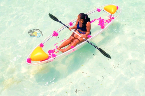 Zanzibar: Transparent Kayak Adventure with Drone Footage Transparent Kayak Adventure with Drone (Pickup included)