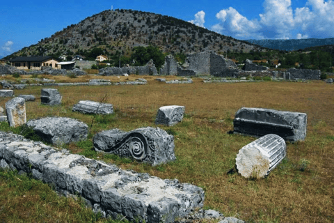 Podgorica Autofahrt, Doclea Stadt, Weinverkostung, Niagarafälle