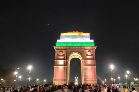 Delhi: Kvällstur med India Gate, Rashtrapati Bhavan