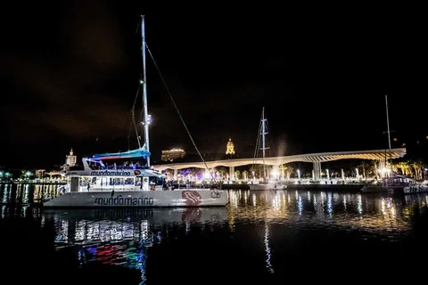 Málaga: Een sterrenzee 's nachts Catamaran Tour
