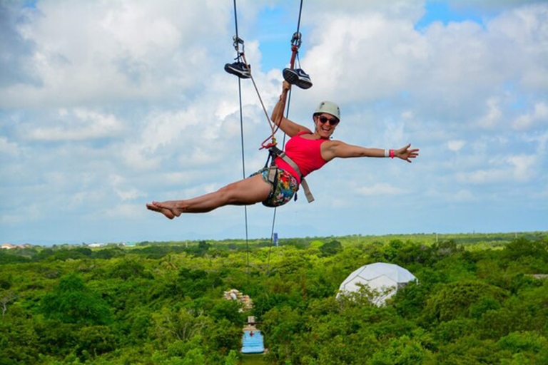 Aventure de la tyrolienne (Canopée) de Punta CanaAventure en tyrolienne ou en canopée à Punta Cana