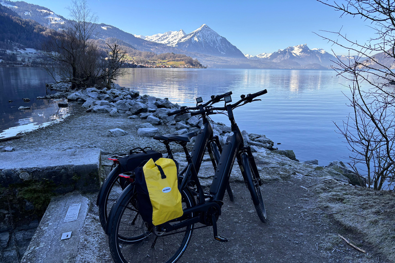 Tour invernale in e-bike a Interlaken: fiumi, laghi e foreste