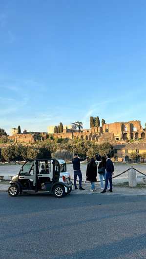 Rooma: Roomassa: Yksityinen kiertoajelu golfkärryllä ja nouto