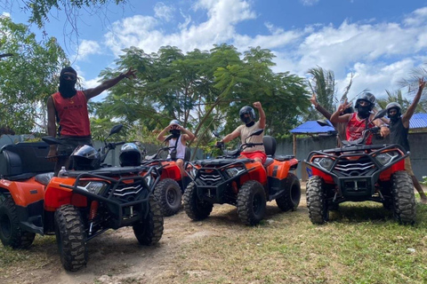 4h quad tours in Nungwi and Kendwa along coastal paths and through villages