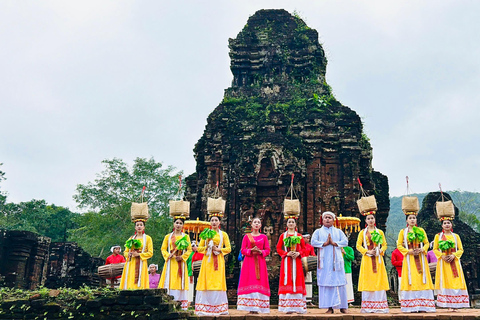 My Son Sanctuary Tour by Van & Boat from Hoi An/Da Nang From Da Nang: Afternoon My Son Sanctuary Group Tour