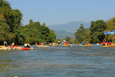 Vang Vieng: spływy kajakowe&amp;zipline&amp;cave tubing&amp;wycieczka do jaskini