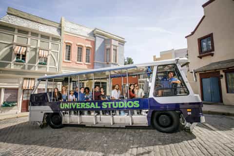 Universal Studios entry with Hollywood sightseeing bus tour