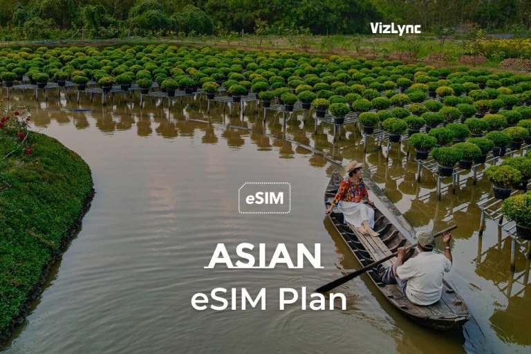 Asien Reise eSIM Plan für 8 Tage mit 6GB High Speed DatenEntdecke Asien mit 6GB Daten für 8 Tage