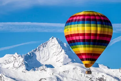 Aosta : Heißluftballonfahrt mit herrlichem Blick auf die Alpen
