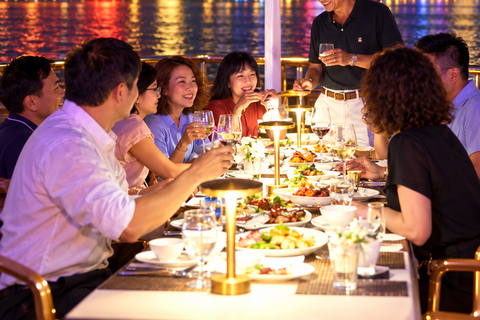 Da Nang: Han River Dinner Cruise with Private Table Options Upper-Deck Dinner — River & City Views