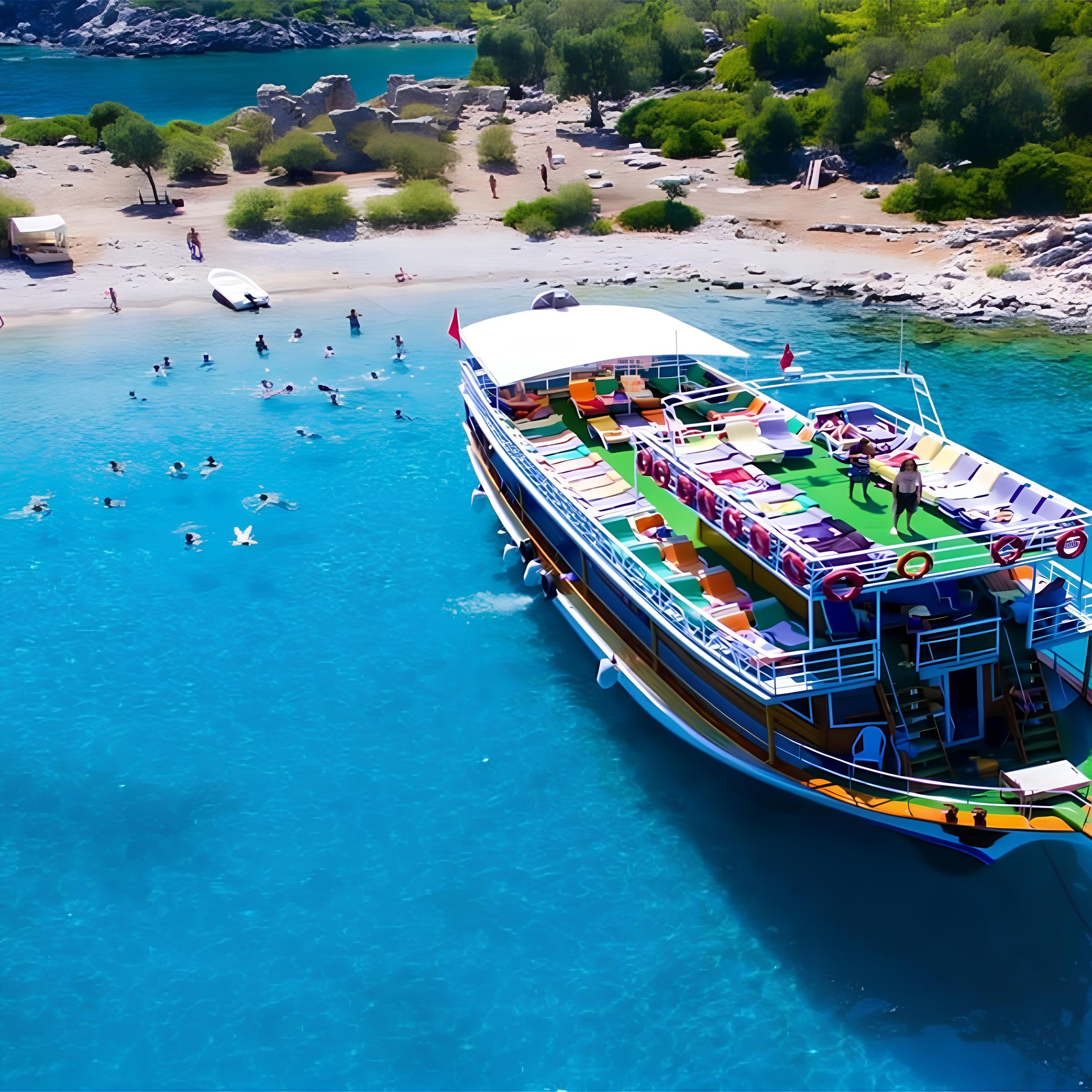 Marmaris/Icmeler: Ganztägige Bootsfahrt mit Mittagessen und Getränken