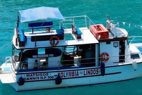 Kolymbia to Lindos:Boat Cruise with Swims & Free Time Lindos