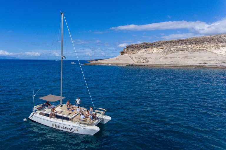 Costa Adeje: Passeio de catamarã, mergulho com snorkel, lanches e bebidasPasseio de catamarã Costa Adeje com snorkel, lanches e bebidas