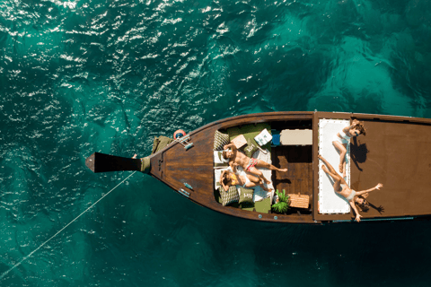 Phuket: Experiência de luxo em um barco de cauda longa para passear pelas ilhasRodada da manhã (das 9h às 13h)