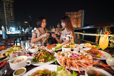 Bangkok: White Orchid Chao Phraya Dinner Cruise Dinner Cruise: Free Flowing Beer at Icon Siam (Pier 4)